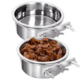 Kennel Water Bowl, 2 Packs No Spill Hanging Cage Crate Bowl for Cat, Small Dog Feeder -2 Cups / 1 Pint - size: 2 Cups 16OZ