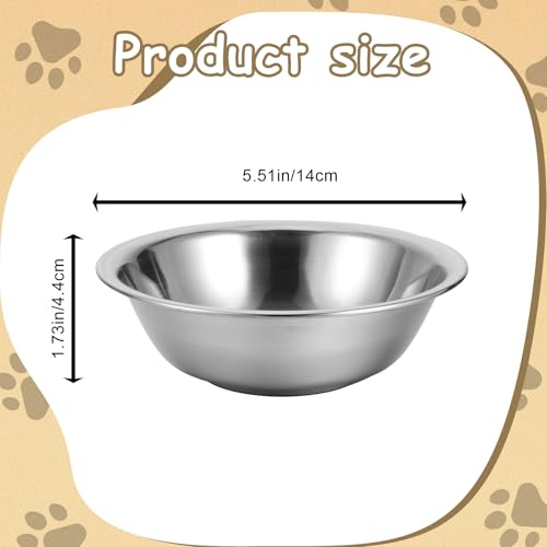 2 Pack Stainless Steel Pet Food and Water Bowls for Cats, Dogs, Small Animals - 12 Oz Rust-Resistant Feeder Dishes for Indoor Outdoor Use