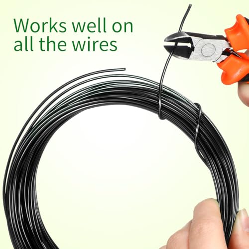 Mudder 5 Roll Aluminum Bonsai Training Wire Tree 160 Feet Total with Bonsai Wire Cutter Anodized Training for Holding Branches Small Trunks(1/1.5/2.0mm,Black) - color: Black, size: 1/1.5/2.0mm