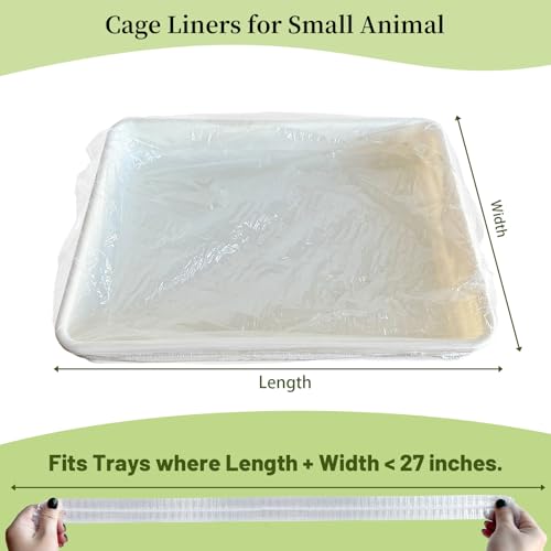 Disposable 50 pcs Small Animal Cage Liners | Rabbit Tray Film Liner Bunny Litter Pan Bags Guinea Pig Cage Toilet Plastic Film for Bird Hamster Chinchilla Hedgehog - size: Small - L+W ＜ 27''