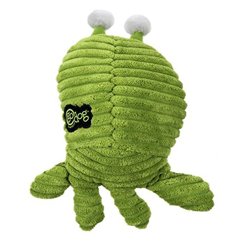 goDog PlayClean Germs Squeaky Plush Dog Toy with Odor-Eliminating Essential Oils, Chew Guard Technology - Green, Large - color: PlayClean - Germs Monster (Green), size: Large
