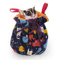 Dnoifne Sugar Glider Hanging Bed House, Sugar Glider Hamster Sleeping Pouch with Drawstring Design, Small Animals Hammock Cage Accessories, Cage Warm Sleep Bag for Squirrel Guinea Pig Birds Parrot - color: Colorful