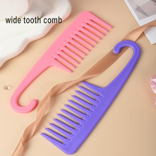 12 Pcs Hair Brush Set with Hair Spray Bottle for Toddlers, Women, Detangling Brush for Wet Dry Curly Hair, Edge Bristles Wide Tooth Rat Tail Combs for Baby Girls (pink) - color: Pink