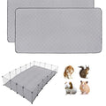 2Pack Guinea Pig Cage Liners, 48''X72'' Washable Guinea Pig Pee Pads, Non Slip Reusable Super Absorbent Guinea Pig Training Mat Bedding Fleece for Small Animals Hamster Rabbit Chinchilla Rat - size: C&C 4x6(48" x 72") 2Pack