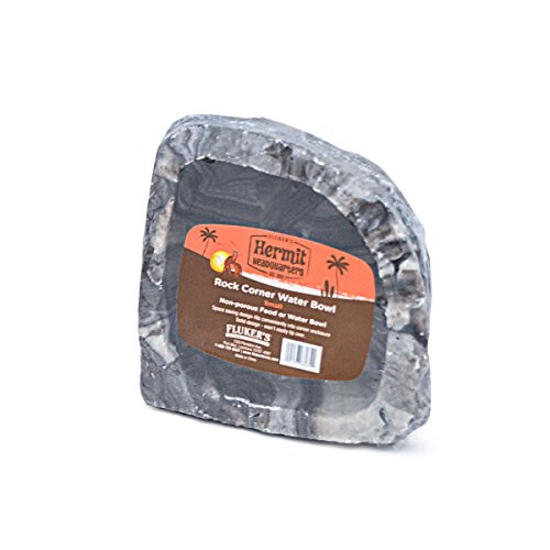 Fluker's Corner Rock Bowl, Food & Water Dish for Hermit Crabs, Small 4" - size: Small