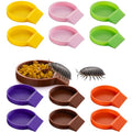 12-Pack Feeding Dish for Invertebrates – Feeder Bowls for Dubia Roaches, Isopods, Springtails, Superworms, Small Insects & More – Mini Bowls for Reptile Food & Supplements