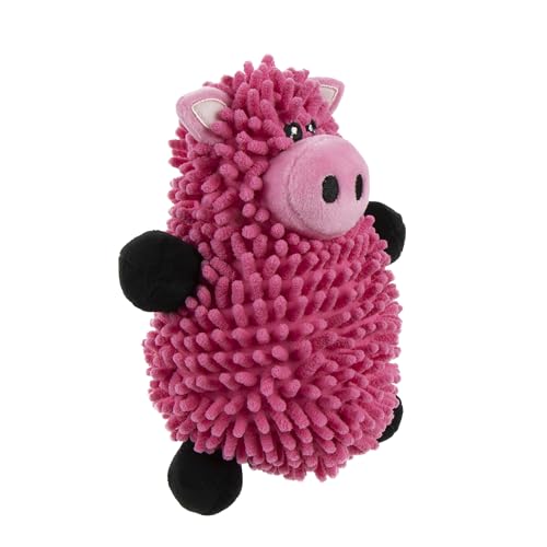 goDog Mopz Pig Squeaky Plush Dog Toy, Chew Guard Technology - Pink, Large - color: Pig Pink, size: Large