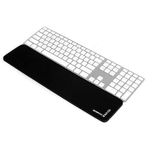 Slim Wrist Pad 17" x 4" x 0.25" Wrists Rest Pads for Standard Computer Keyboards - Ergonomic Keyboard Support Accessories & Carpal Tunnel Resting Hand Rests (Black Poly Nylon Surface) - size: 17" x 4" x 0.25"
