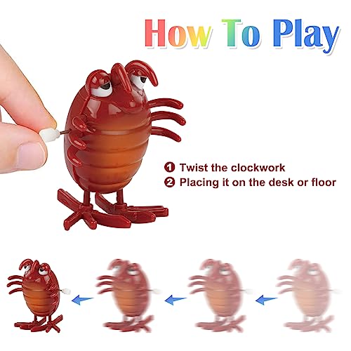 32 PCS Assorted Wind-up Toys for Kids, Bulk Windup Animals Walking Jumping Swimming Flipping Clockwork Toys Stocking Stuffers for Kids, Easter Basket Stuffer