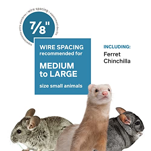Prevue Pet Products 485 Feisty Ferret Home with Stand, Black Hammertone Small - style: Feisty Ferret Cage