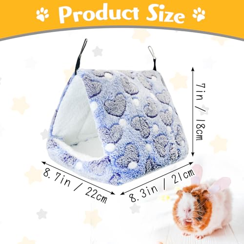PINVNBY Rat Hammock Bed Soft Guinea Pig Hideout Bed Hanging & Washable Hamster Toy Ferret Cage Accessories for Squirrel Sugar Glider Chinchilla Rat (Purple)