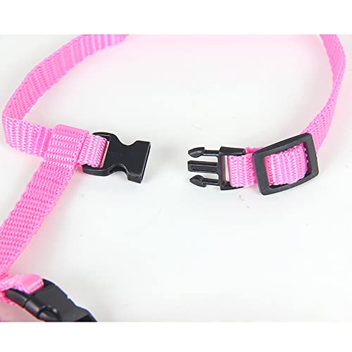 2 Pcs Adjustable Bunny Rabbit Harness with Leash Cat Puppy Walking Harness Leash Pet Harness Leash for Pigs Hamster Small Animals Pink and Light Blue - color: Pink and Light Blue