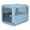 Sport PET Plastic Kennels Rolling Plastic Wire Door Travel Dog Crate, Collabsible Kennel, 22.1" L x 23.3" W x 30.6" H - color: 30" Medium (Blue)