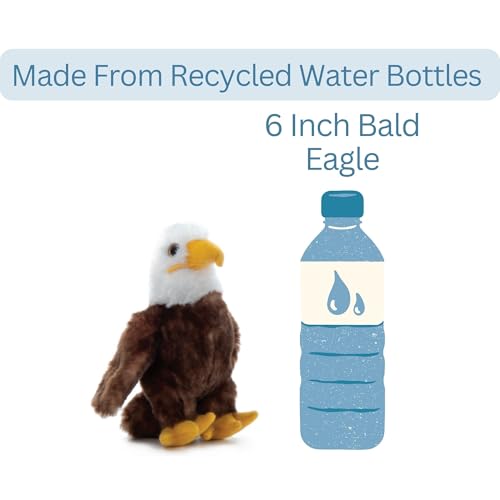 The Petting Zoo Bald Eagle Stuffed Animal Plushie, Gifts for Kids, Wild Onez Babiez Zoo Animals, Eagle Plush Toy 6 inches - color: Bald Eagle