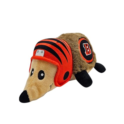 NFL Cincinnati Bengals Plush Hedgehog Toy for Dogs & Cats, Cool Soft Pet Toy for Fun and Interactive Play, Dog Chew Toy with Squeaker, Licensed Hot Pet Toy - color: Cincinnati Bengals