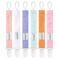 babygoal Pure Color Pacifier Clips, 6 Pack Binky Paci Holder Clips Leashes Fits for Most Baby Pacifiers and Binkies - color: Pure girl color