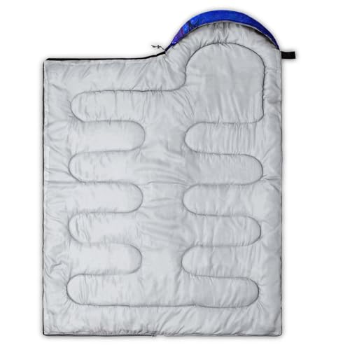 Galaxy Wolf Camping Sleeping Bags Warm & Cool Weather Waterproof Backpacking Blue Purple Starry Sky Sleeping Bag All Seasons Camping, for Adult Kids Boy Girls Camping Gear Equipment, Traveling - color: A-Wolf