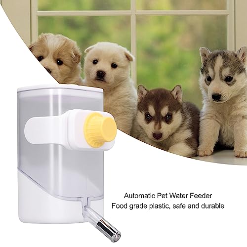 Small Animal Water Bottle for Cage, No Drip Leak Proof Hanging Water Dispenser with Stainless Steel Ball, for Rabbits, Guinea Pigs, Chinchillas, Cats, Dogs & Pets (White)