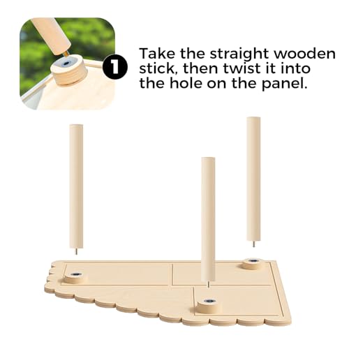 Mini&moe Hamster Platform - Small Animal Play Wooden Heigh Platform for Exercise Wheel Food Bowl Water Bottle and Other Cage Accessories