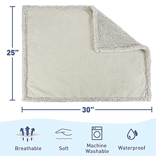 Kritter Planet Waterproof Reversible Pet Blanket for Small Dogs | 20 x 30 Inch, Washable Pet Protector for Crates, Pet Beds and Car Seats, Guards Against Fur, Dirt and Everyday Spills - color: Camel/Taupe, size: 30"x25"