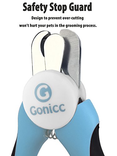 gonicc Professional Pet Nail Clippers & Trimmer for Medium Small Dogs Cats | Ergonomic non-slip grip & built-in nail file, Vet-recommended pet nail trimmer with anti-overcut safety guard. - size: For Medium to Small Dogs