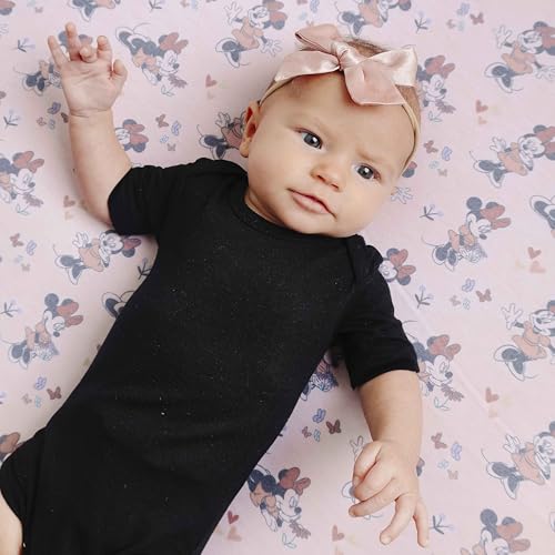Premium Fitted Knit Crib Sheet/Toddler Sheet Minnie Mouse by Copper Pearl - color: Minnie Mouse