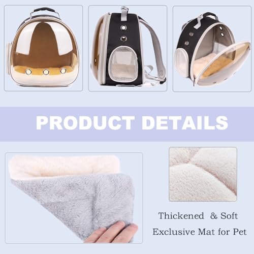 Portable Small Animal Backpack Travel Breathable Pet Carrier Bag Cages for Guinea Pig, Rabbit, Bearded Dragon, Squirrel, Tortoise, Bird, Lizard, Sugar Glider - color: Polarized
