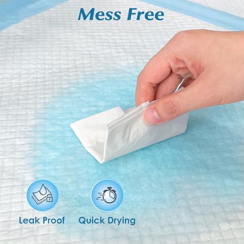 100 Count 22” x 22” Super Absorbency Disposable Underpads | Leakproof Quick Drying Disposable Pads for Baby, Puppy and Adults, Cat Pee Pads for Dogs, Potty Puppy Training Pads - size: 100 Count 22" x 22"