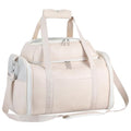 Premium Leather Top Expandable Pet Carrier for Small Dogs & Cats Under 15 lbs, Airline Approved Collapsible Soft-Sided Luxury Travel Bag Beige - color: Beige