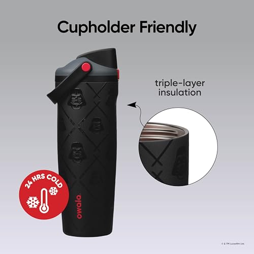 Owala Star Wars FreeSip Sway Stainless Steel Water Bottle 30oz Darth Vader - color: Darth Vader