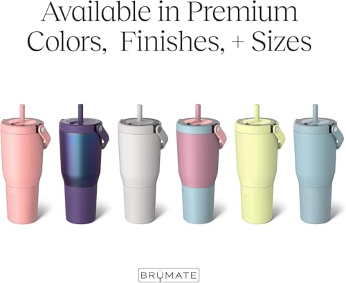 BrüMate Resa 35oz 100% Leakproof Tumbler w/Handle & Straw | Flexible SoftSip Straw | Silicone Sleeve for Durability | Stainless Steel | Cup Holder & Travel Friendly Water Bottle (Glacier) - color: Glacier, size: 35 oz