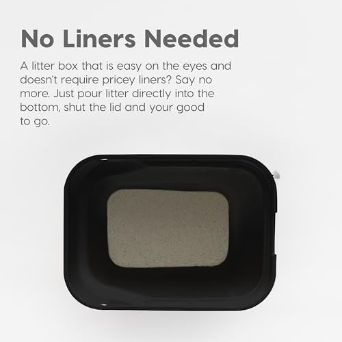 IRIS USA Large Top Entry Cat Litter Box, Hooded Privacy, Black/Gray | Dog-Free Zone, Mess Containment System, Enclosed Top Access, Dog Proof Pan, Reduced Tracking, Odor Trapping - color: Black, size: Top Entry