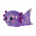 3.94 in Purple Glitter Crawling Axolotl Squishy Slow Rising | Soft TPR, Floating Glitter, squeeze toy, busy hands, stress relief, focus support, home, class, travel, kids and adults - color: Purple