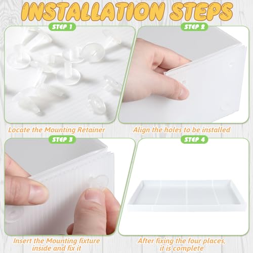 Wenqik 2 Pcs Guinea Pig Cage Liner Corrugated Plastic Cage Liner Base 2 x 4 Panel Size Guinea Pig Cage Bottom for Small Animals Hedgehogs Rabbits Cages Tray, 55 x 27 Inch(White) - color: White