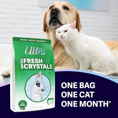 Ultra by Cat's Pride Fresh Scent Micro Crystals, Soft on Paws Litter, 5lb