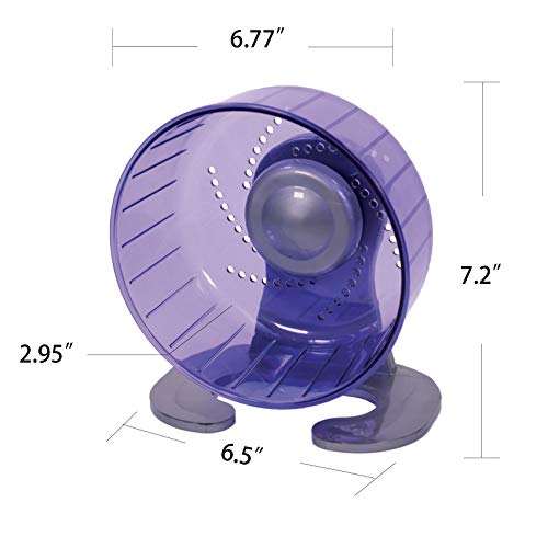Hamster Exercise Wheel, Silent Spinner Hamster Running Wheels, Diameter 6.7 inch, Purple - color: Purple, size: 6.7 Inch