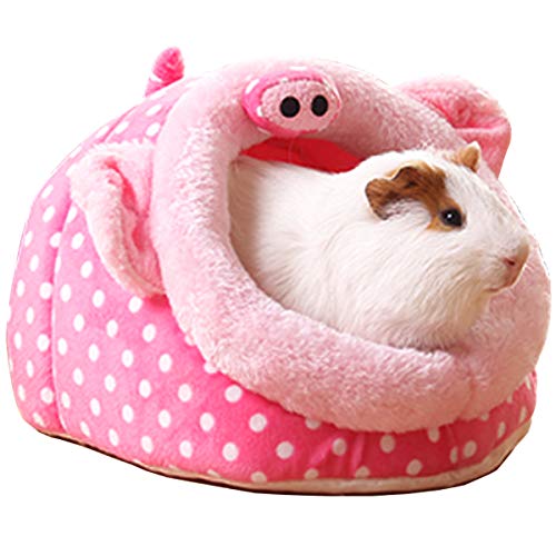 LEFTSTARER Guinea Pig Rat Bed and Hideout for Ferret Hedgehog Sleep and Hide, Hamster Small Pet Animals Supplies Toy Cage Accessories Nest - color: 4.Pig-L