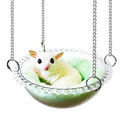 Sugar Glider Hammock for Cage, Transparent Bed for Clear Observation | All-Season Comfort with Removable Pad, Chew Proof Sleeping Pouch, Metal Chain Reinforced Sugar Glider Cage Accessories