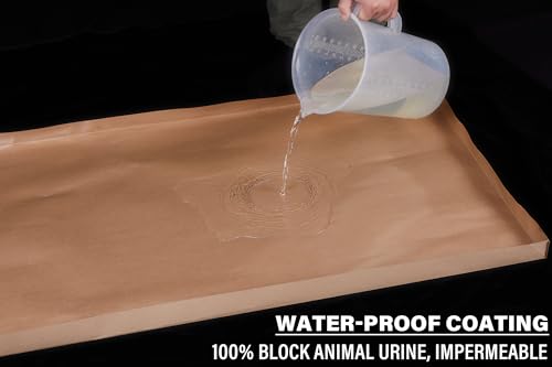 3x2ft Cage Disposable Bottom (1-Month Supply) - Disposable Waterproof Kraft Paper (4 Sheets) - size: 2X3FT