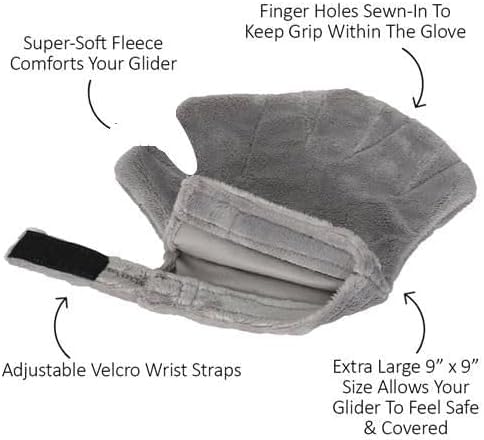 Exotic Nutrition Calming Glove (2 Pack) - Comfy Bonding Mitt for Sugar Gliders, Hedgehogs, Rats, Hamsters, & Other Small Pets - size: 2 Pack