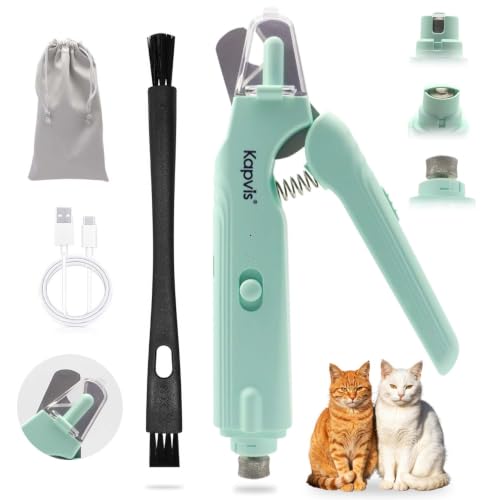 Silent Groom Pro Nail Grinder 2-in-1 Cat Nail Clipper with Light | Also Suitable for Nail Grinding for Small Dogs and Other Small Pets