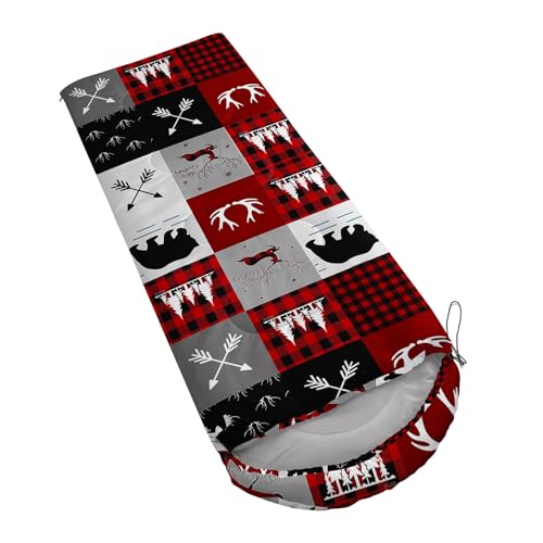 AILONEN Midnight Meow Sleeping Bag, Charcoal Cat Eyes Crescent Graphic, Portable Camp Sack Sleepover Style - color: S119