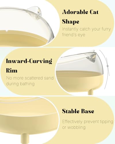 Pawfly Hamster Sand Bath Container, Hamster Sand Bath Box, Hamster Bathtub, Hamster Bathroom, Hamster Toilet, Plastic Dust Bath for Dwarf Hamsters, Syrian Hamsters, Mice, Gerbils & Small Animals - color: Apricot