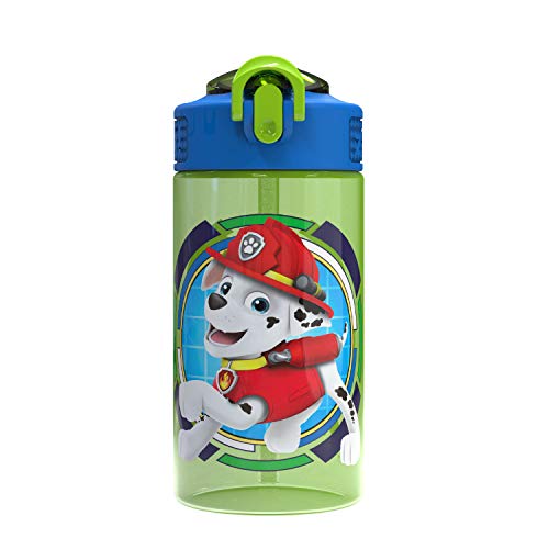 Zak Designs Paw Patrol 16oz Leak-Proof Straw Kids Water Bottle, Plastic - color: Paw Patrol, size: 16 Ounces