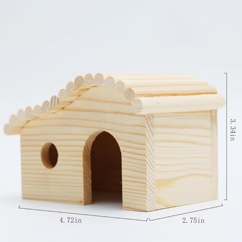 Hamster Hideout House, Forest Wooden Gerbil Hides for Dwarf Syrian | Hamster House Gerbil House Hamster Hides for Small Dwarf Hamster Gerbil Mouse Small Animals