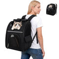 Expandable Cat Backpack Carrier Airline Approved Pet Travel Backpack with Breathable Mesh, Large Space, Safety Leash, Comfortable Padded Straps, Foldable Soft Pet Carrier for Hiking Vet