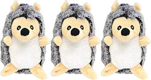 PetSport 3 Pack of Tiny Tots Little Hedgie Plush Dog Toys with Squeakers, 4.7 Inch - color: Hedgehog, size: 4 Inch (Pack of 3)