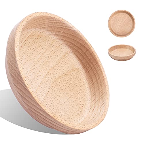 Niteangel Wooden Hamster Food Bowl: Beech Stable & No Pattern for Syrian | Prevent Oil & Dust Small Animal Feeding Dish for Dwarf Syrian Hamsters Gerbils Mice Degus or Other Similar-Sized Small Pets - size: For Syrian