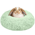 Bunny Rabbit Hideout Bed Small Animal Bedding Donut-Shaped Burrowing Pet Bed Soft and Warm Hideaway with Spandex and Fleece Bottoms Cozy Carrier, Cage Accessories - color: Green