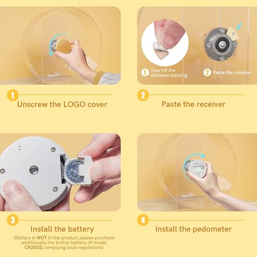 Niteangel Super-Silent Hamster Exercise Wheels with Pedometer- Quiet Spinner Hamster Running Wheels with Adjustable Stand for Hamsters Gerbils Mice Or Other Small pet